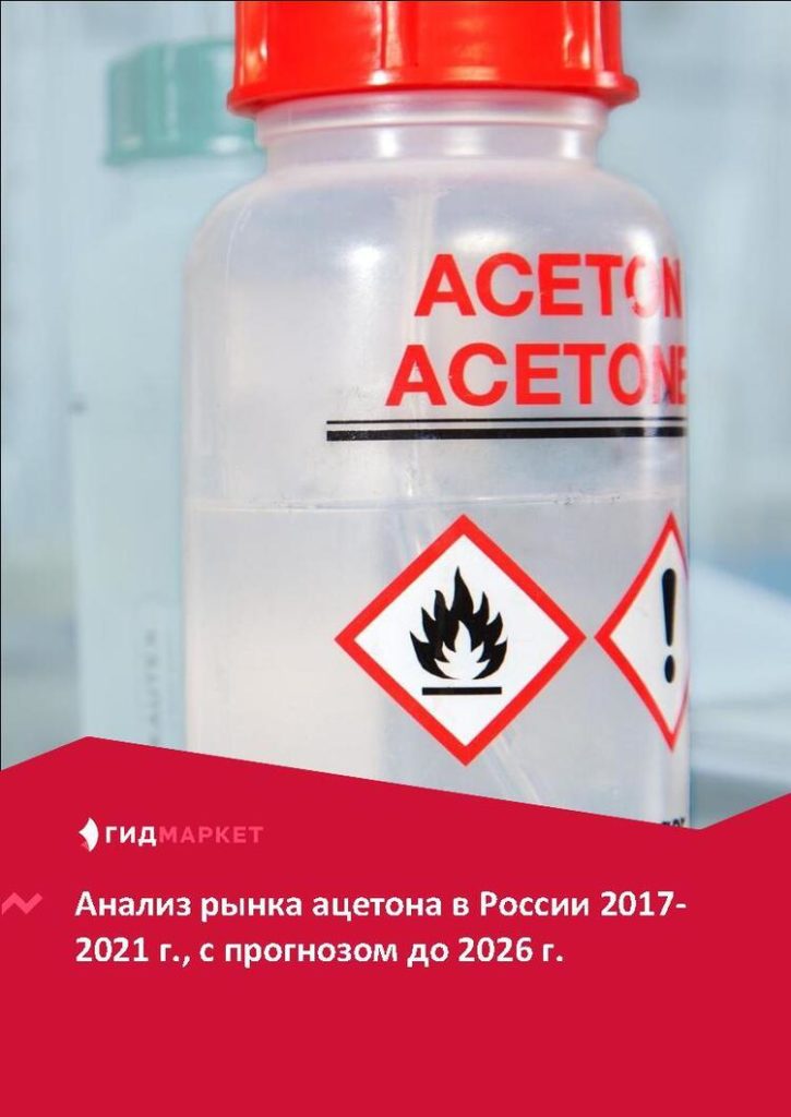 Маркетинговое исследование рынка ацетона в России 2017-2021 гг., прогноз до 2026 г.(с обновлением)