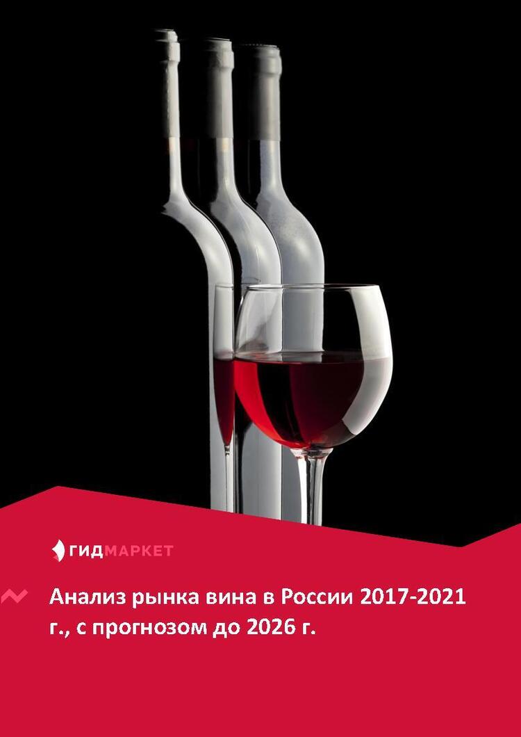 Маркетинговое исследование рынка вина в России 2017-2021 гг., прогноз до 2026 г. (с обновлением)